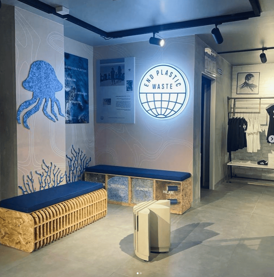 muro de tienda terminado